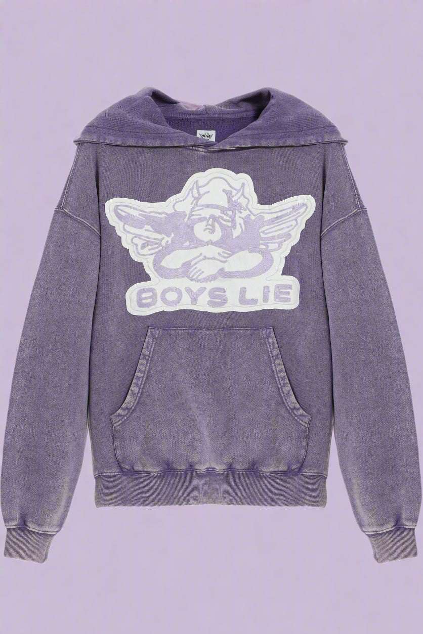 Boys Lie Aura Let Love Guide My Way Racer Hoodie Hooded Sweatshirt by Boys Lie as seen on celebrities