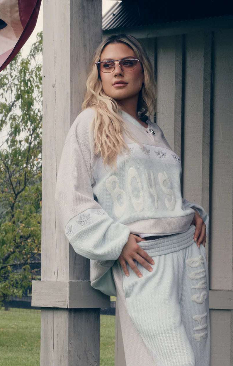 Boys Lie Blue Private School Rider Crewneck