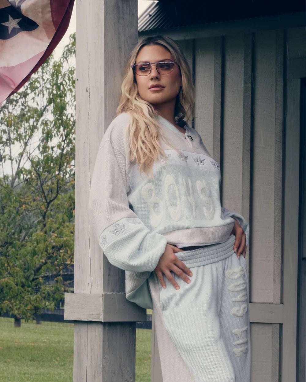 Boys Lie Blue Private School Rider Crewneck