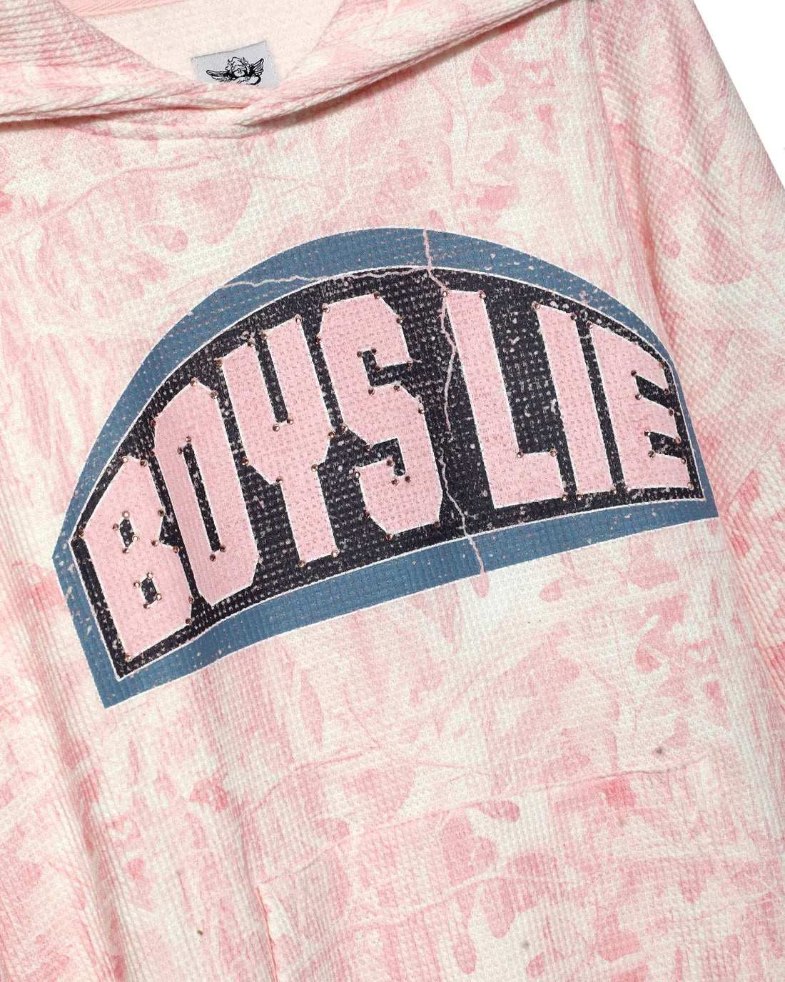 Boys Lie Let Love Guide My Way Rhinestone Racer Hoodie