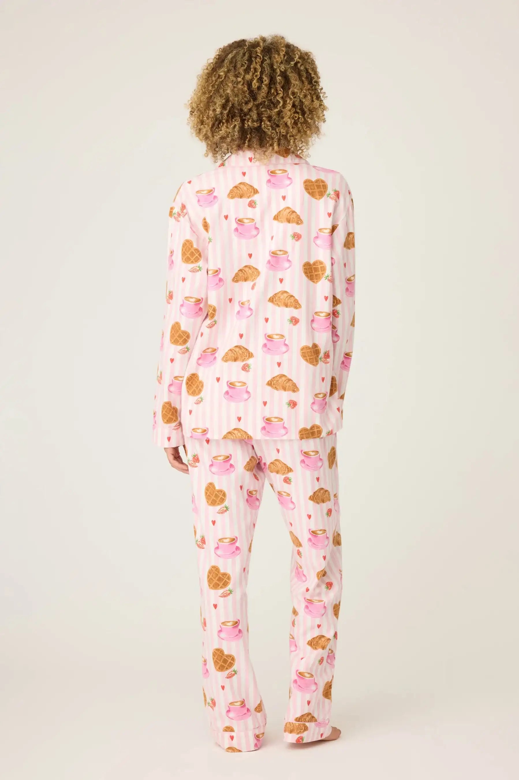 PJ Salvage Brunch Club Breakfast 3-Piece Flannel PJ Set