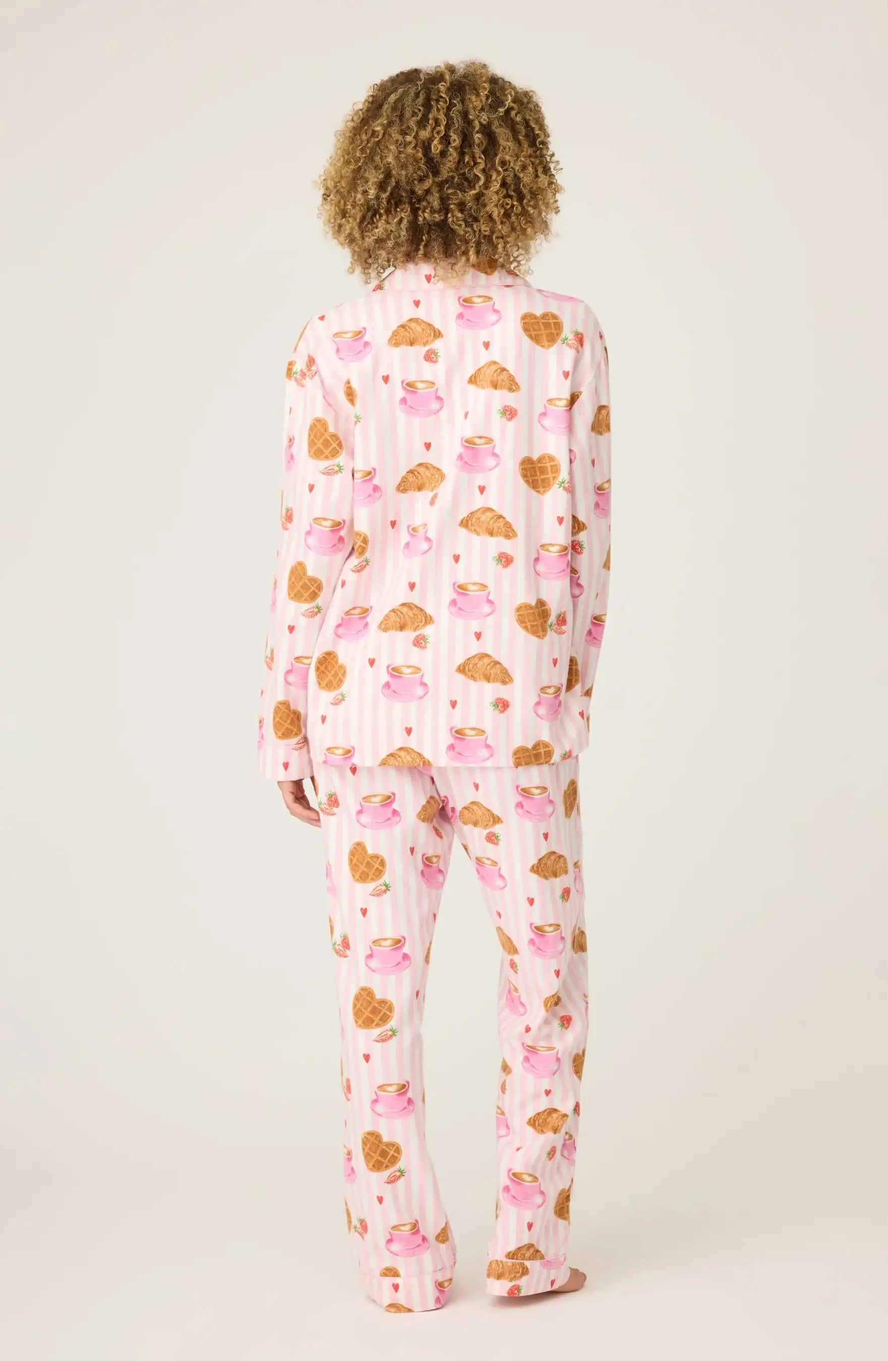 PJ Salvage Brunch Club Breakfast 3-Piece Flannel PJ Set