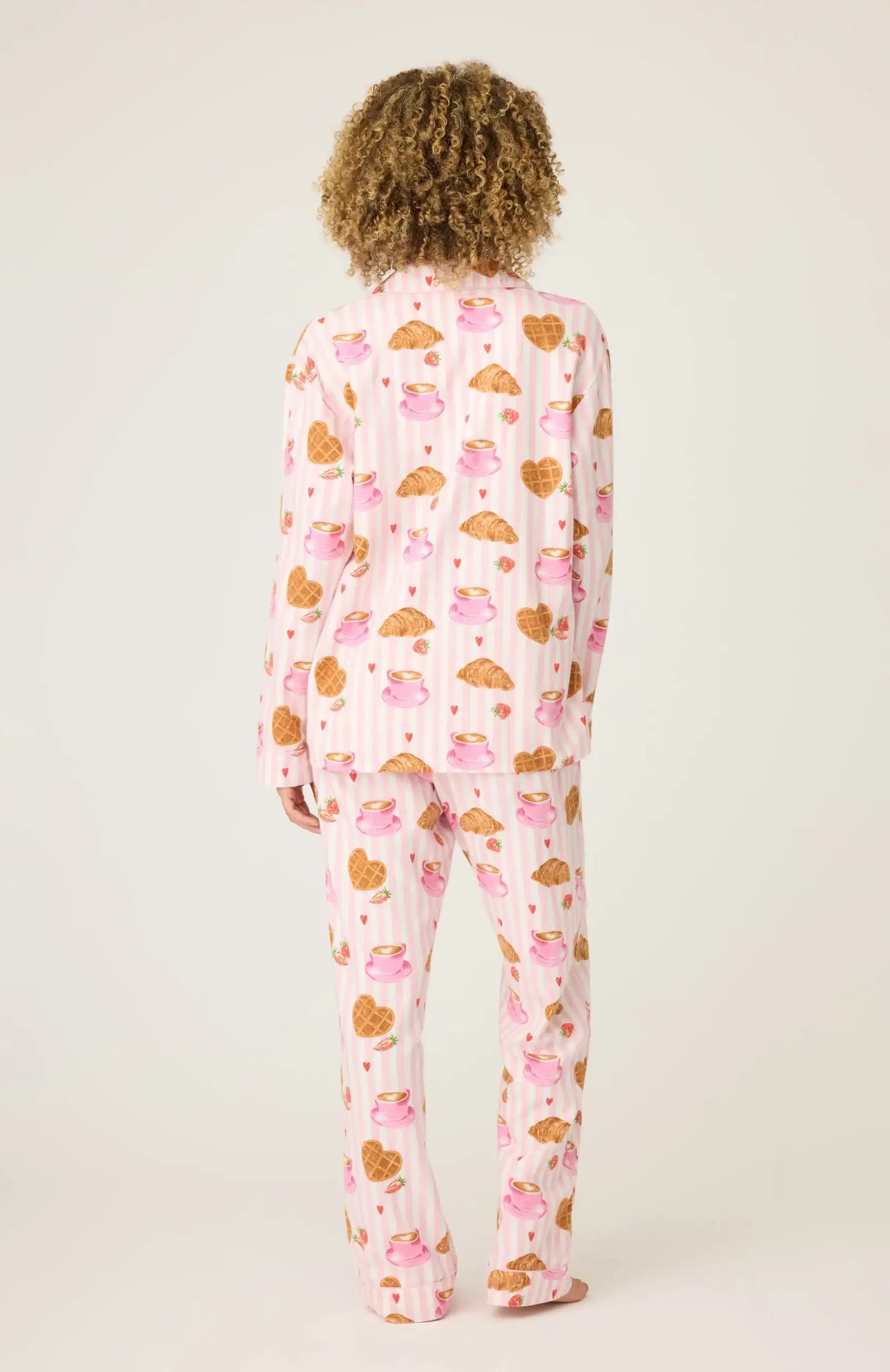 PJ Salvage Brunch Club Breakfast 3-Piece Flannel PJ Set