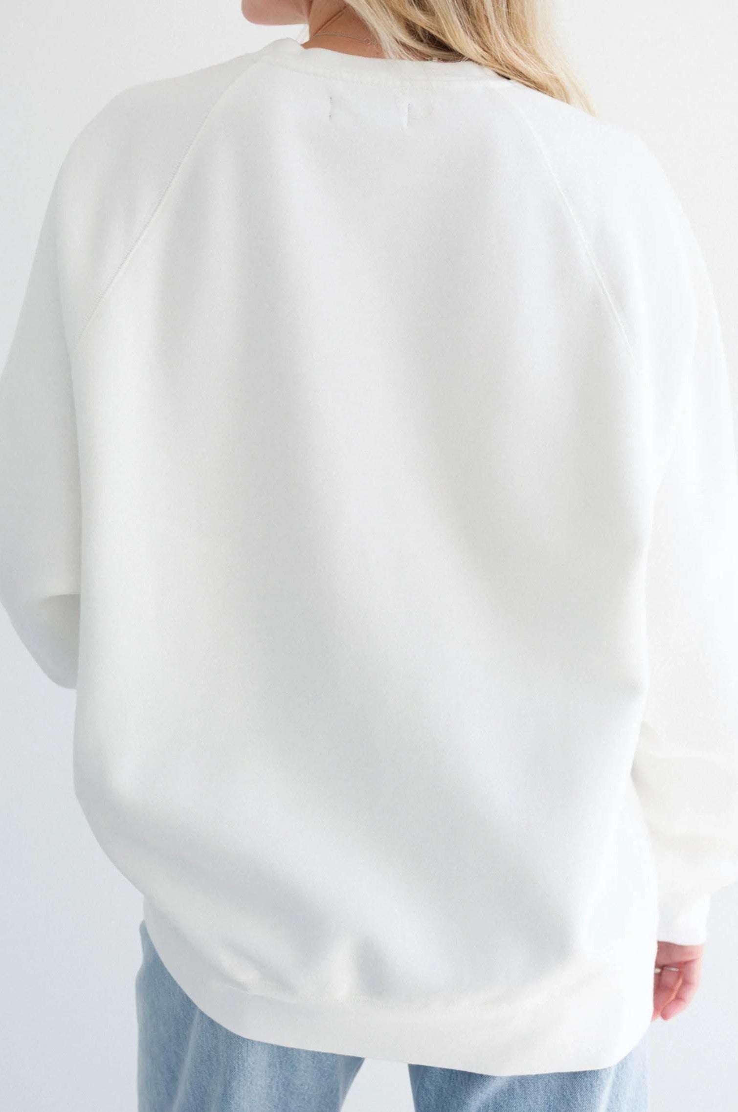 Brunette The Label "Blonde" Varsity Hair Colour Not Your Boyfriend's Crew Sweater