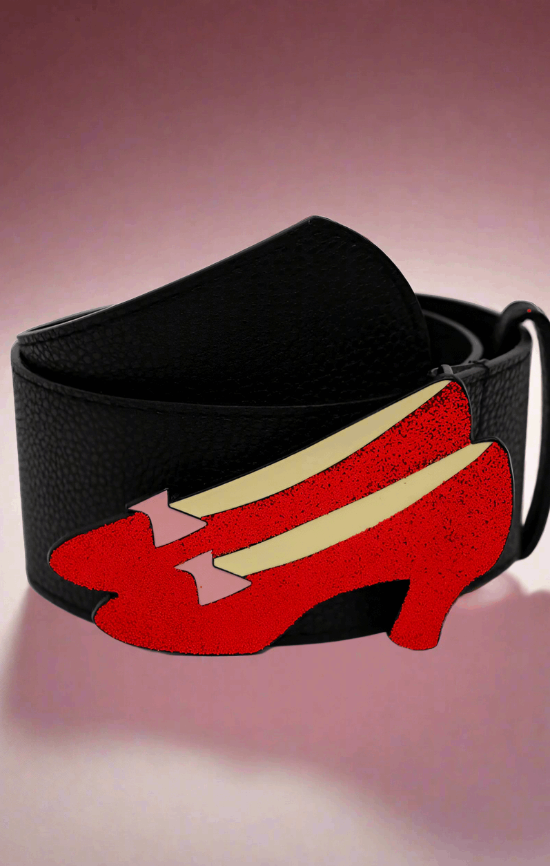 Buckle Down Wizard Of Oz Ruby Slippers Enamel Belt Belt by Buckle Down Products as seen on celebrities