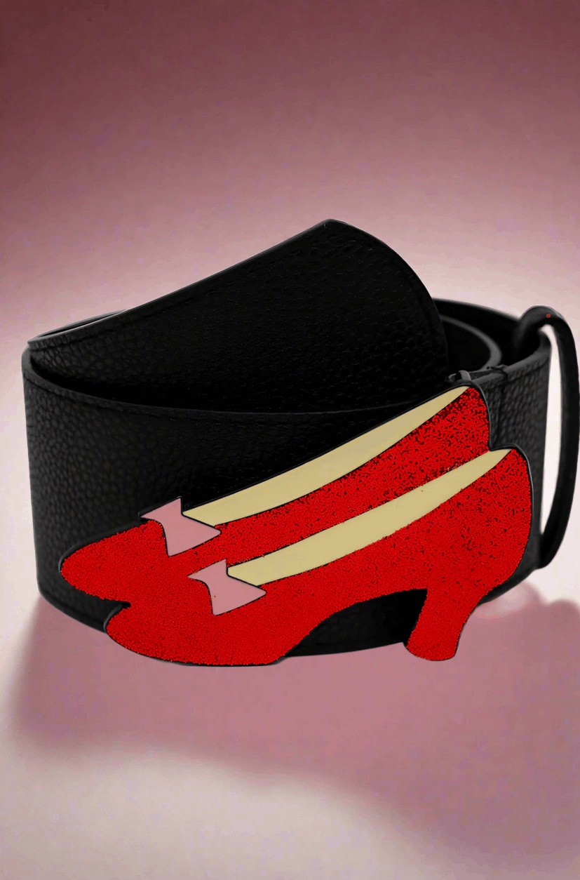 Buckle Down Wizard Of Oz Ruby Slippers Enamel Belt Belt by Buckle Down Products as seen on celebrities