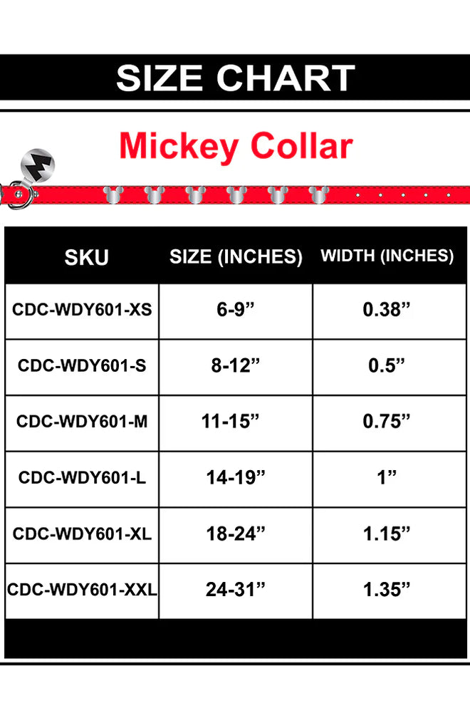 Buckle Down Products Disney Mickey Mouse Vegan Leather Dog Collar Dog Collar by Buckle Down Products as seen on celebrities