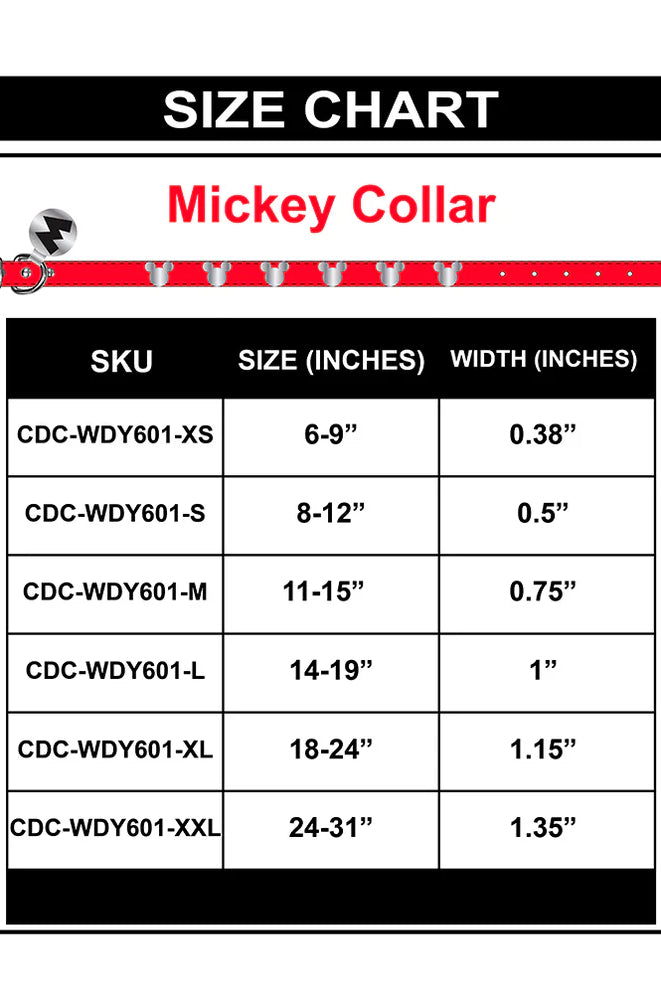 Buckle Down Products Disney Mickey Mouse Vegan Leather Dog Collar Dog Collar by Buckle Down Products as seen on celebrities