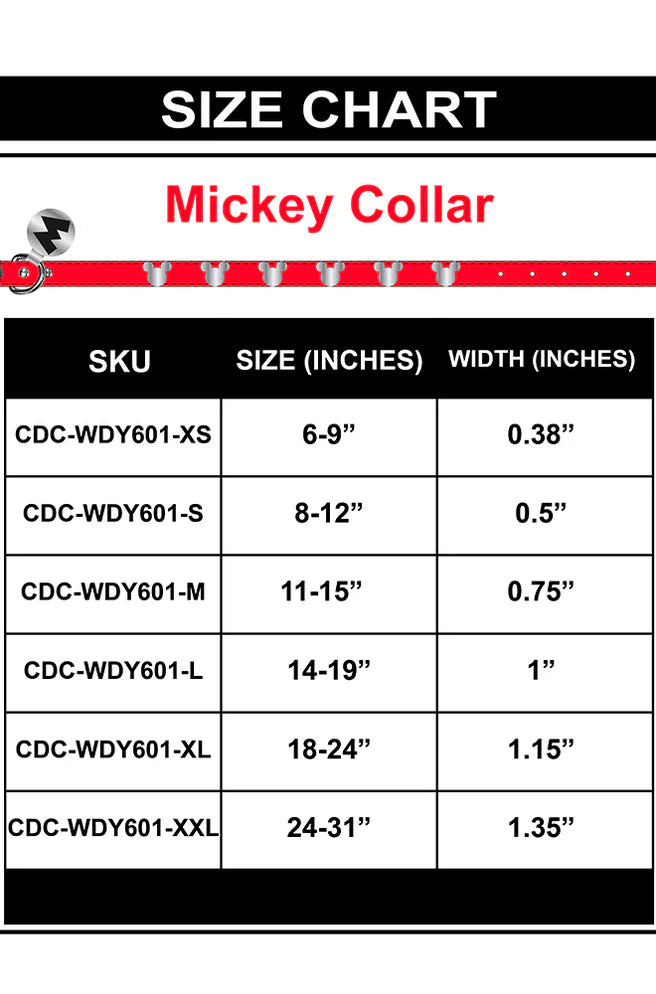 Buckle Down Products Disney Mickey Mouse Vegan Leather Dog Collar Dog Collar by Buckle Down Products as seen on celebrities