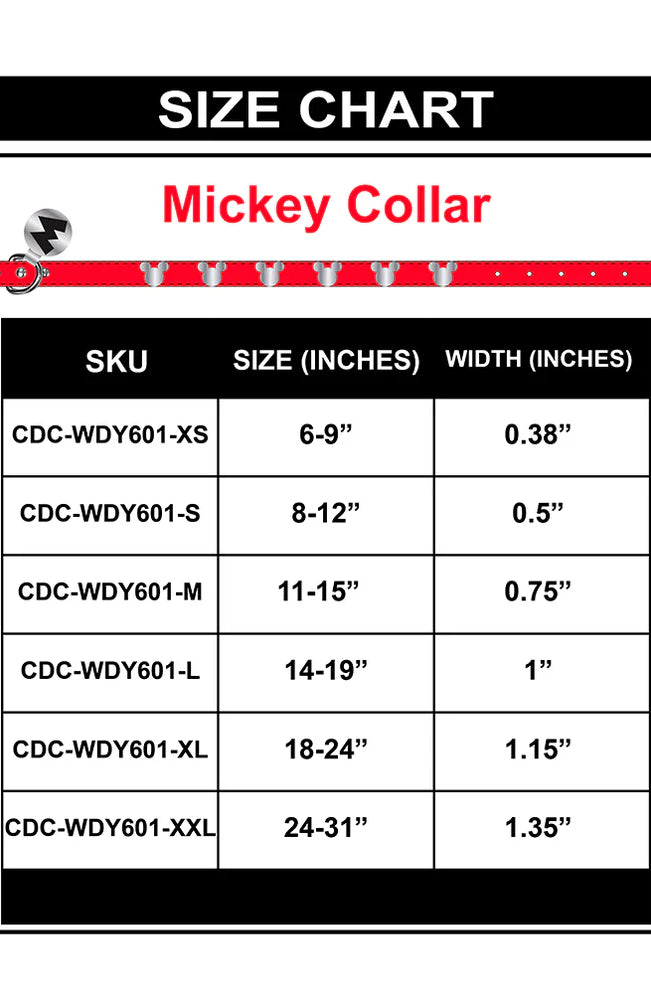 Buckle Down Products Disney Mickey Mouse Vegan Leather Dog Collar Dog Collar by Buckle Down Products as seen on celebrities