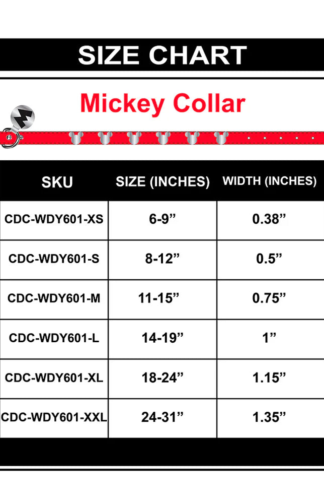 Buckle Down Products Disney Mickey Mouse Vegan Leather Dog Collar Dog Collar by Buckle Down Products as seen on celebrities