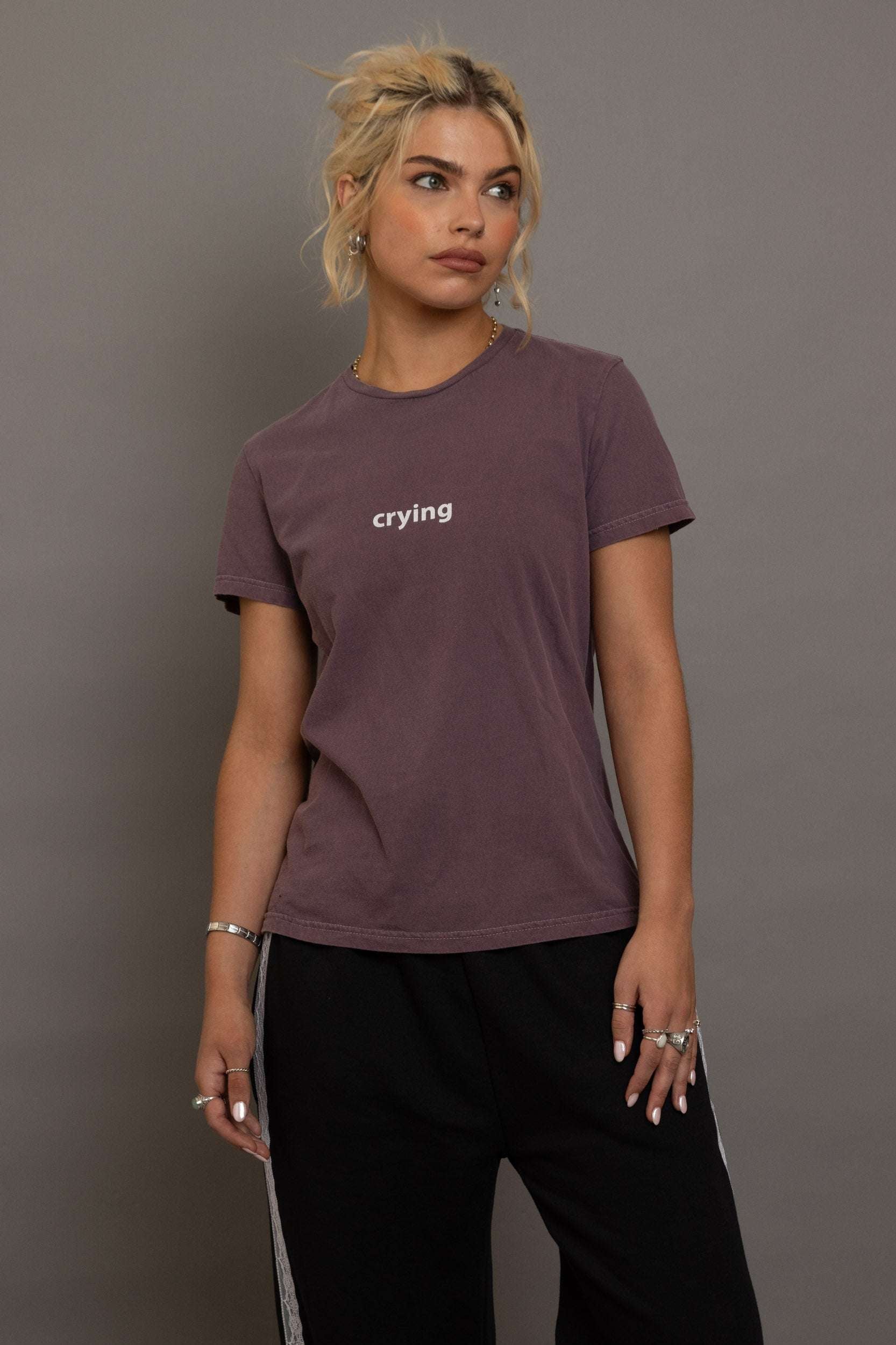 Daisy Street Crying Printed Tee T-Shirts by Daisy Street as seen on celebrities