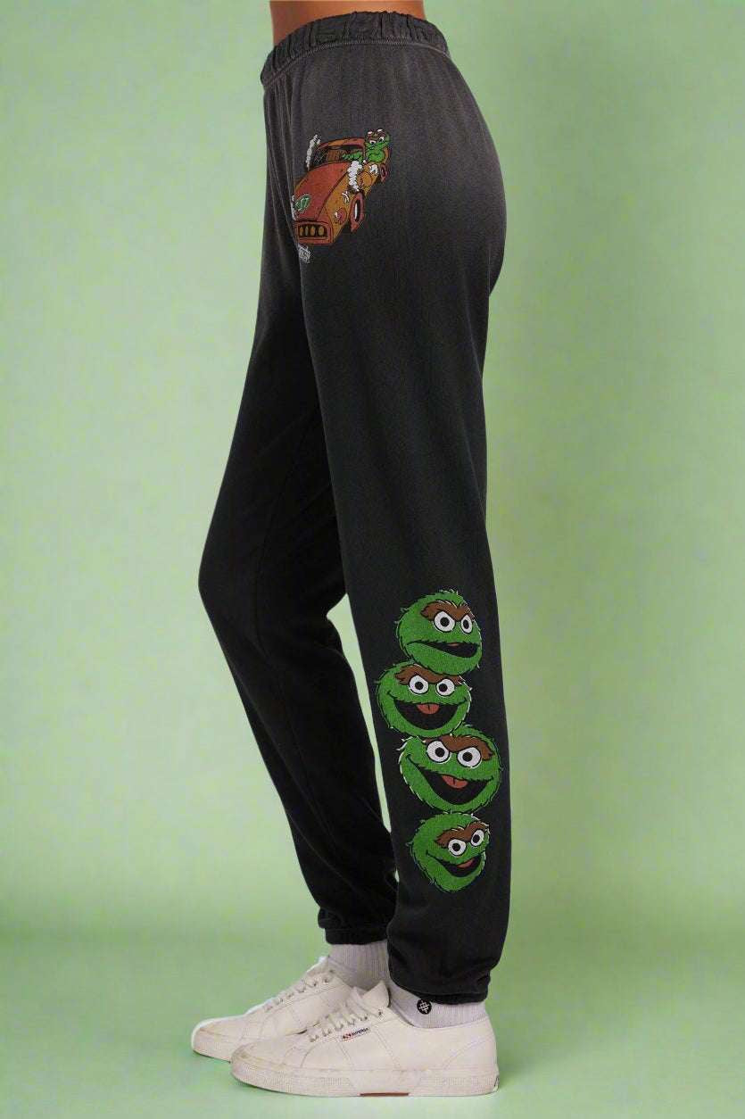 Lauren Moshi Tanzy Oscar The Grouch Racing Joggers Jogging Pants by Lauren Moshi as seen on celebrities