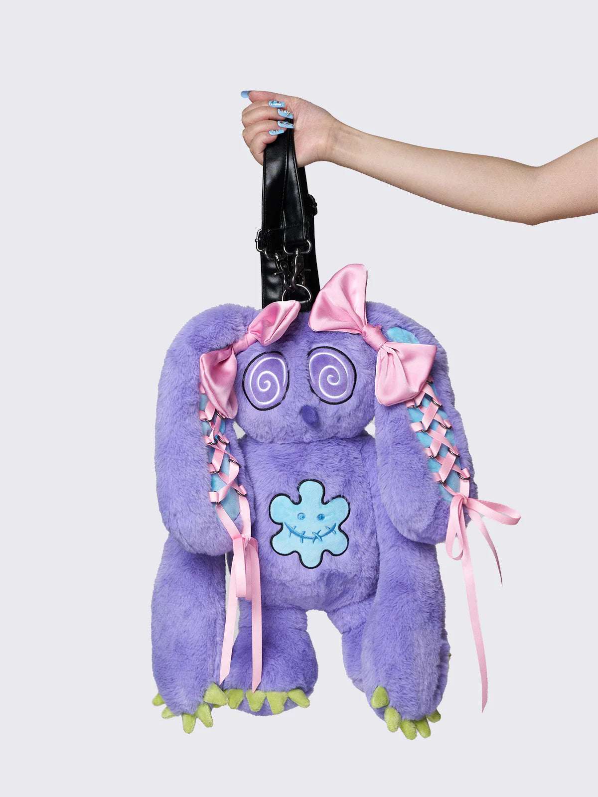 Minga London x Ema Gaspar Bunny Plush Backpack Backpack by Minga London as seen on celebrities