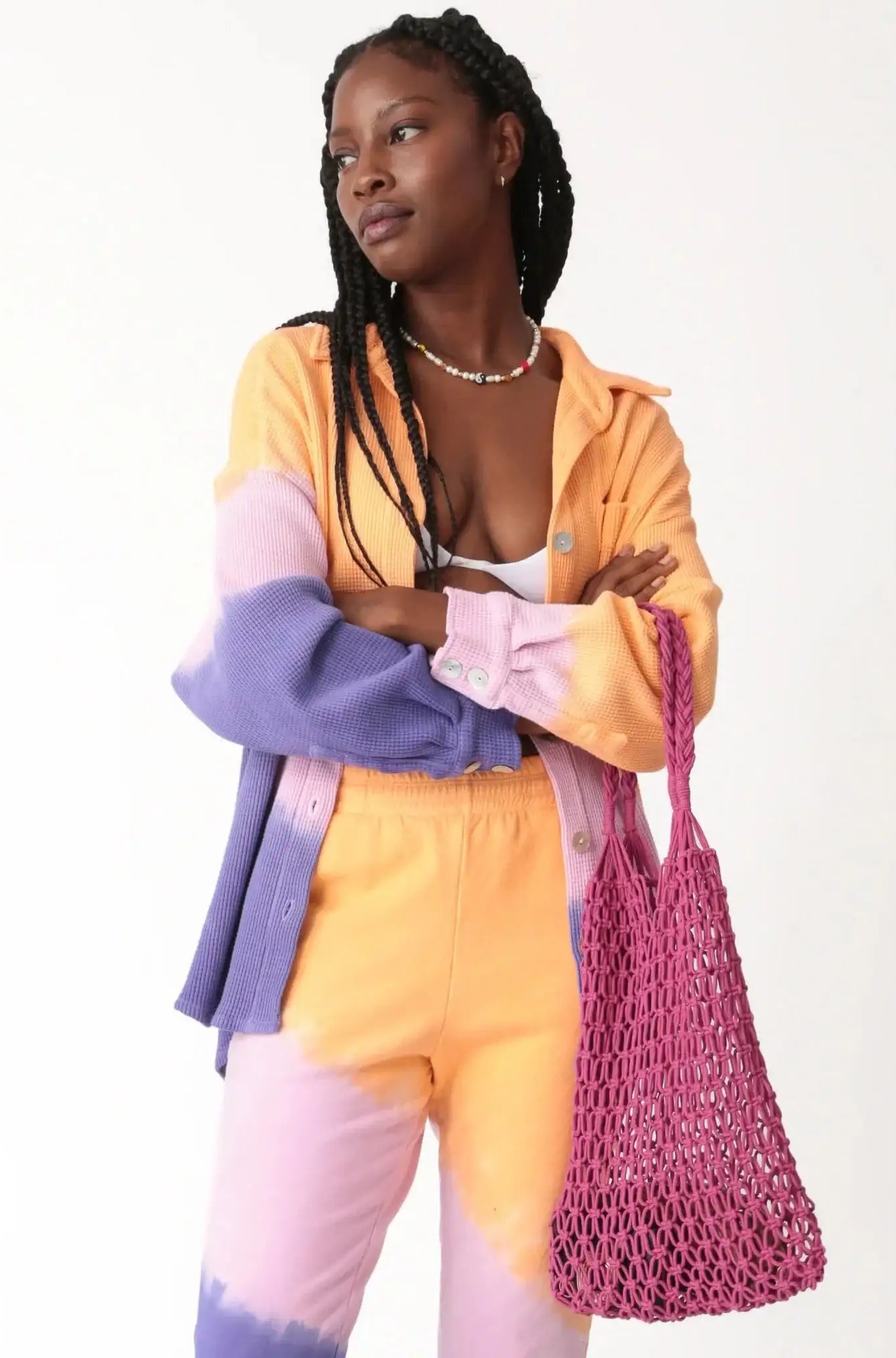 Electric and Rose Boyfriend Thermal Shirt Shirt by Electric and Rose as seen on celebrities