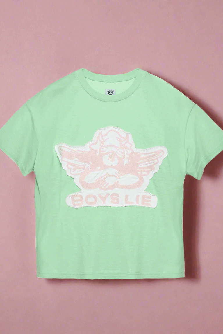 Boys Lie Stitch Me Up Boyfriend Tee