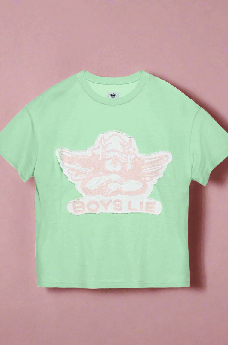 Boys Lie Stitch Me Up Boyfriend Tee