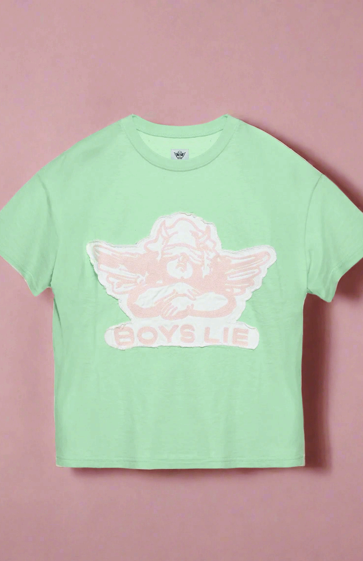 Boys Lie Stitch Me Up Boyfriend Tee