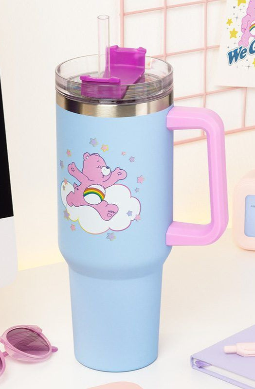 Care Bears 1200ml Insulated Cup and Straw Travel Mug by Paladone as seen on celebrities