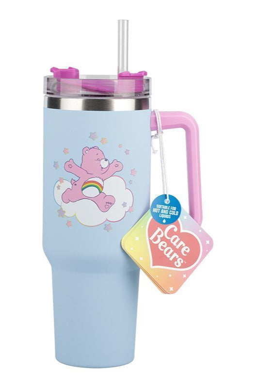 Care Bears 1200ml Insulated Cup and Straw Travel Mug by Paladone as seen on celebrities