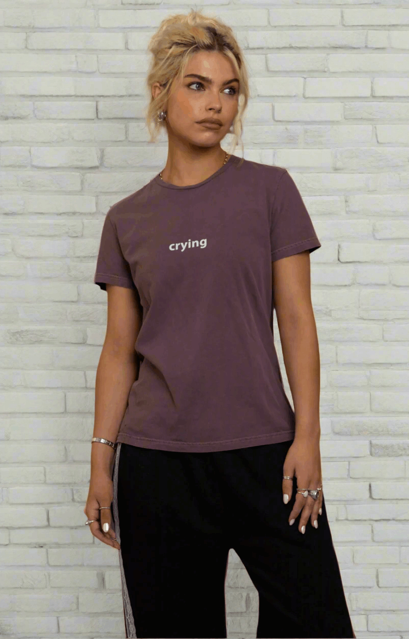 Daisy Street Crying Printed Tee T-Shirts by Daisy Street as seen on celebrities