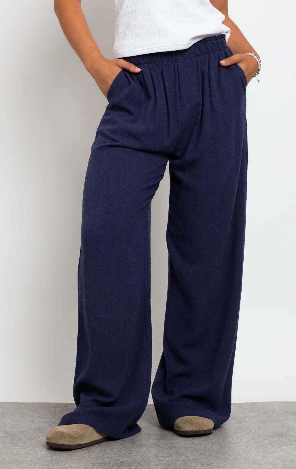 Daisy Street Mid Rise Wide Leg Joggers Jogger Bottoms by Daisy Street as seen on celebrities