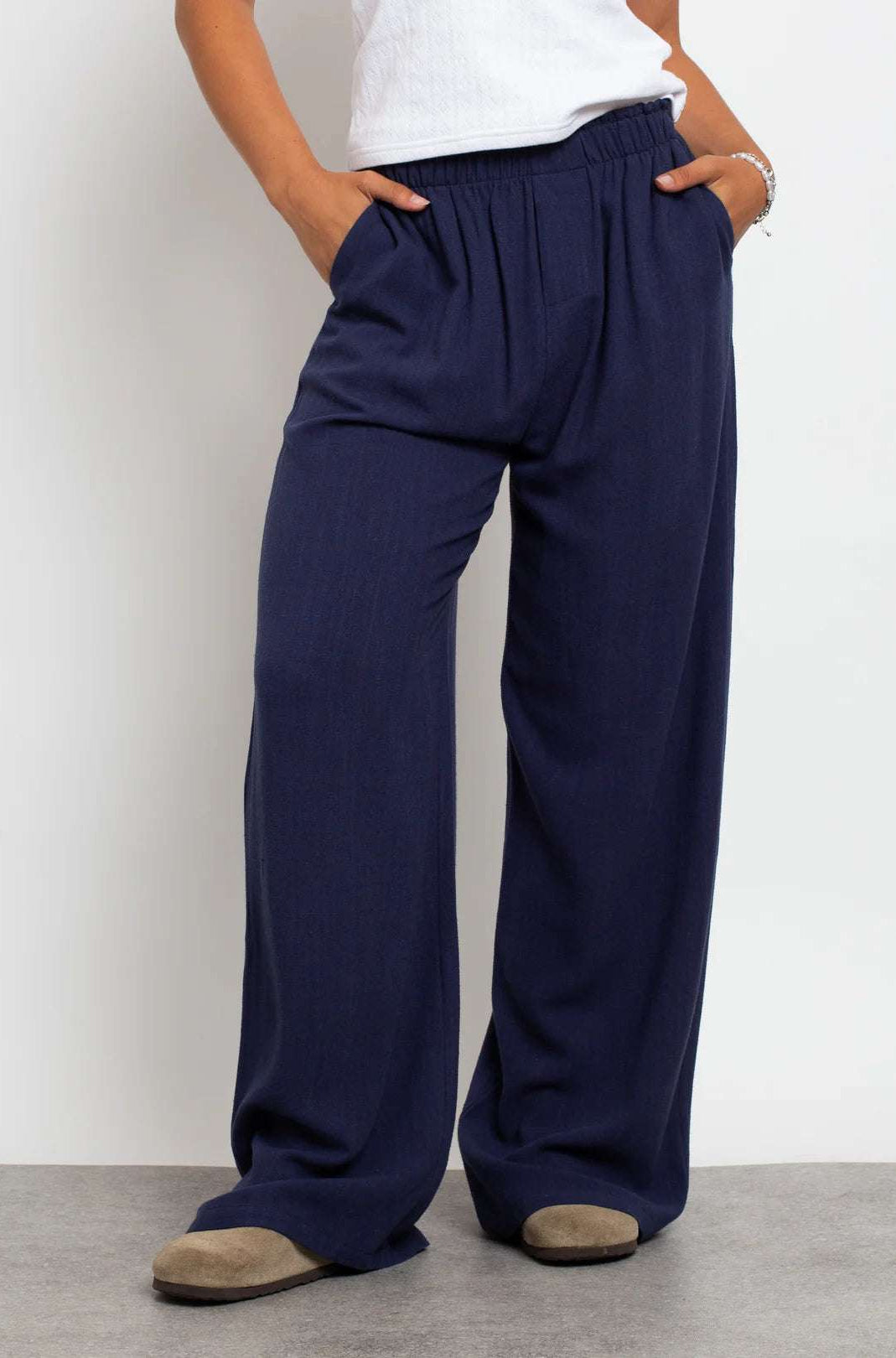 Daisy Street Mid Rise Wide Leg Joggers Jogger Bottoms by Daisy Street as seen on celebrities