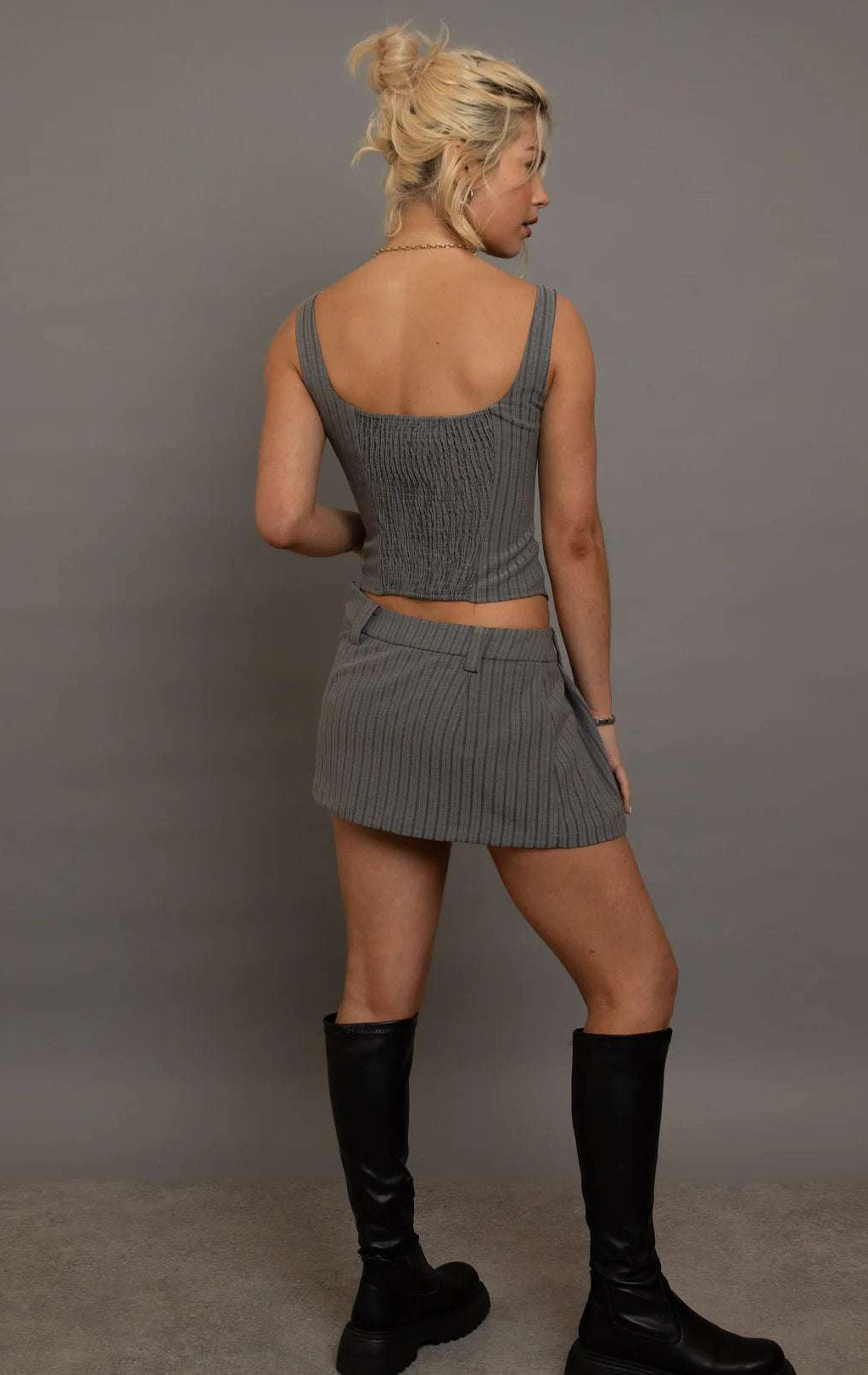 Daisy Street Mini Striped Pleated Skirt Mini Skirt by Daisy Street as seen on celebrities