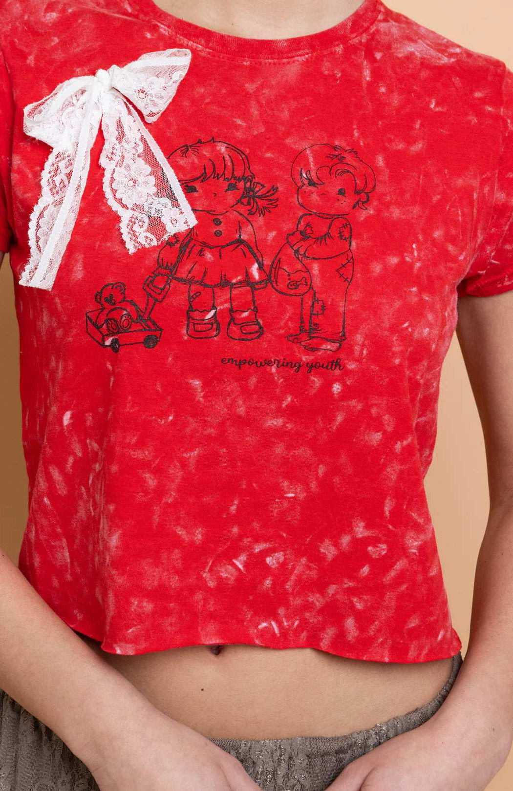 Daisy Street Youth Snow Washed Baby Tee T-Shirts by Daisy Street as seen on celebrities