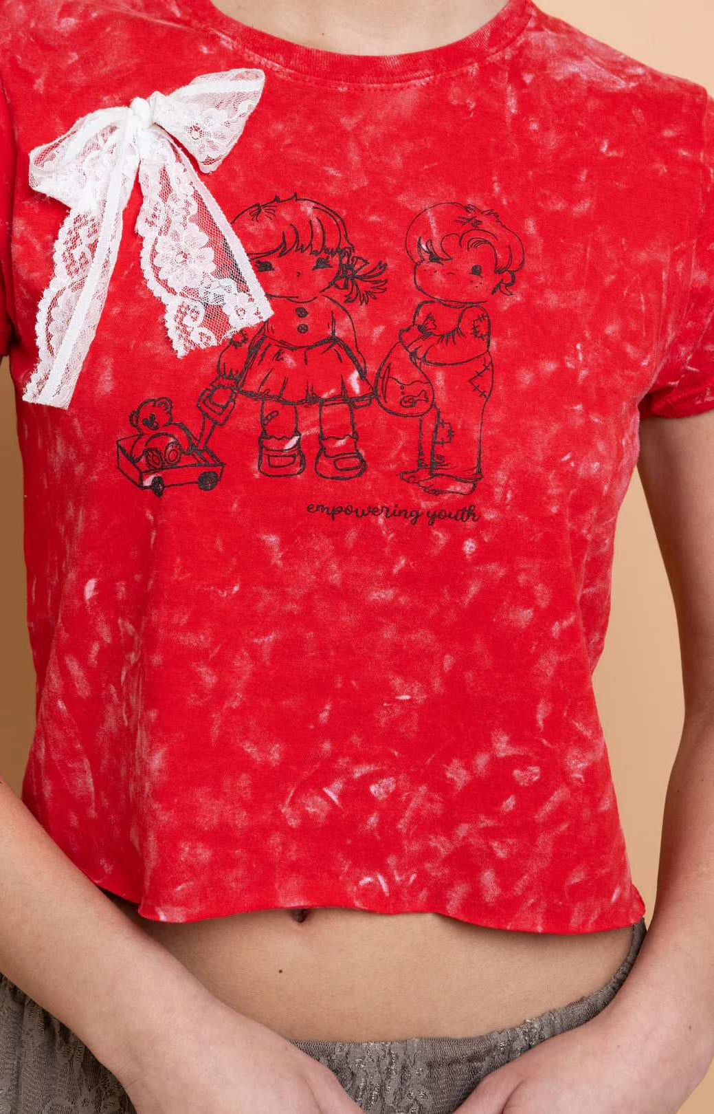 Daisy Street Youth Snow Washed Baby Tee T-Shirts by Daisy Street as seen on celebrities