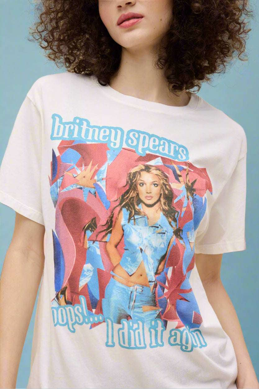 Daydreamer LA Britney Spears Oops I Did It Again Boyfriend Tee T-Shirt by Daydreamer LA as seen on celebrities