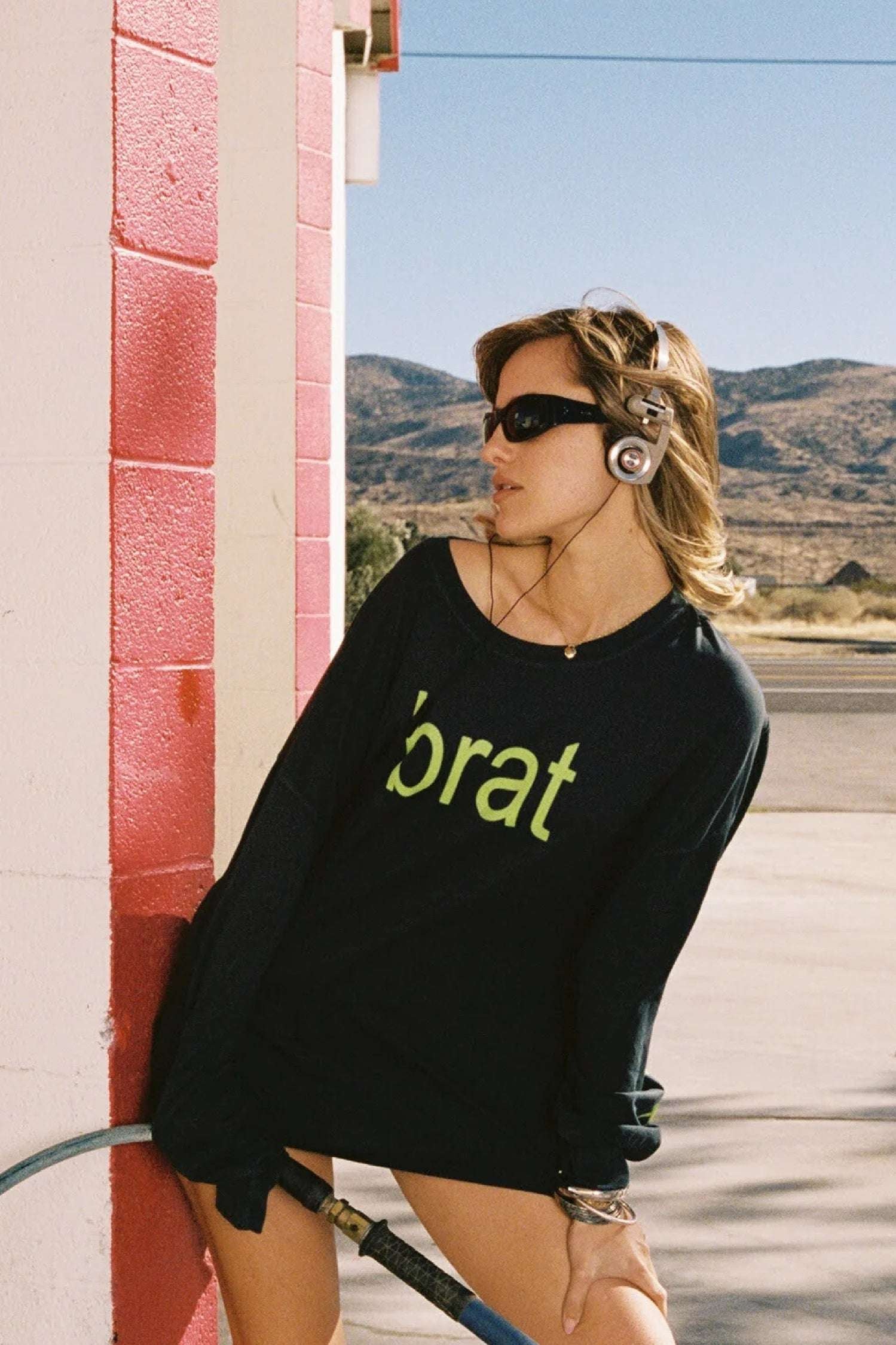 Daydreamer LA CHARLI XCX Brat Long Sleeve Tee T-Shirt by Daydreamer LA as seen on celebrities