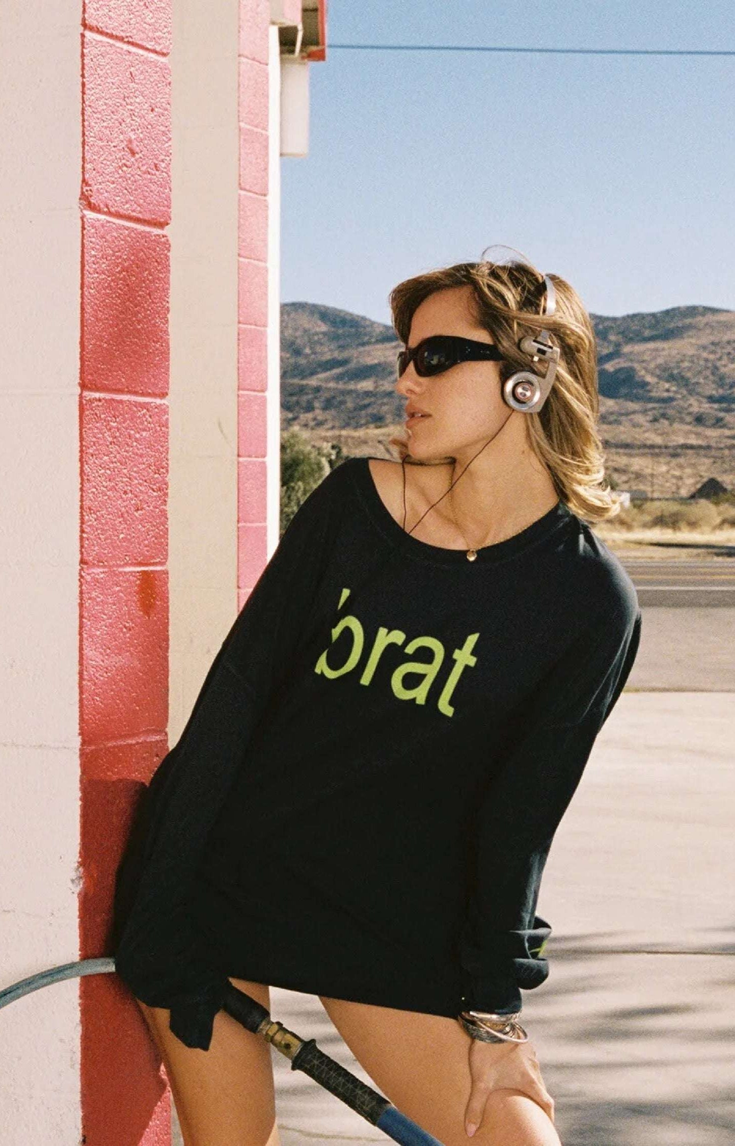 Daydreamer LA CHARLI XCX Brat Long Sleeve Tee T-Shirt by Daydreamer LA as seen on celebrities