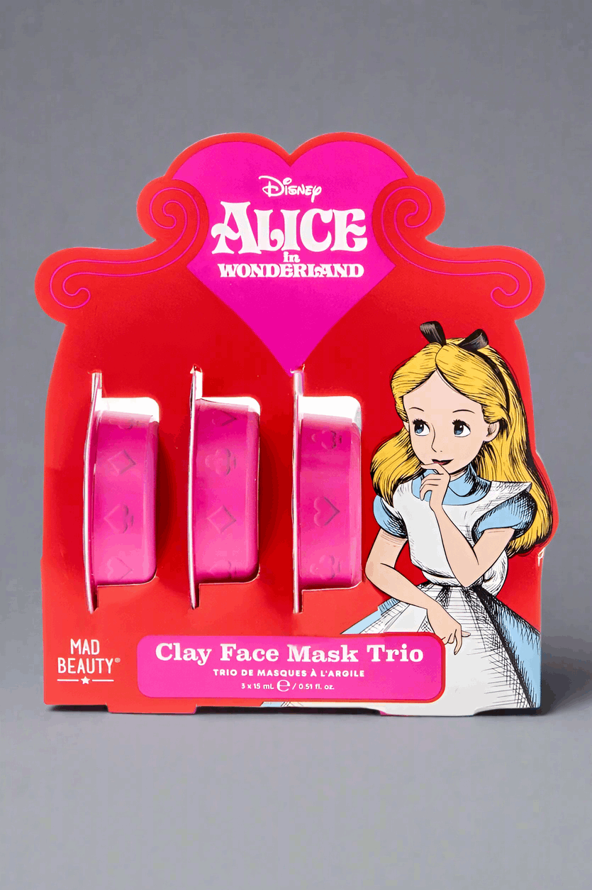 Disney Alice in Wonderland Clay Face Mask Trio Face Mask by Mad Beauty as seen on celebrities