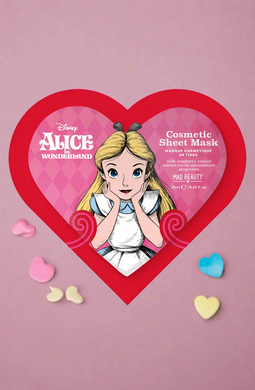 Disney Alice in Wonderland Cosmetic Sheet Mask Face Mask by Mad Beauty as seen on celebrities