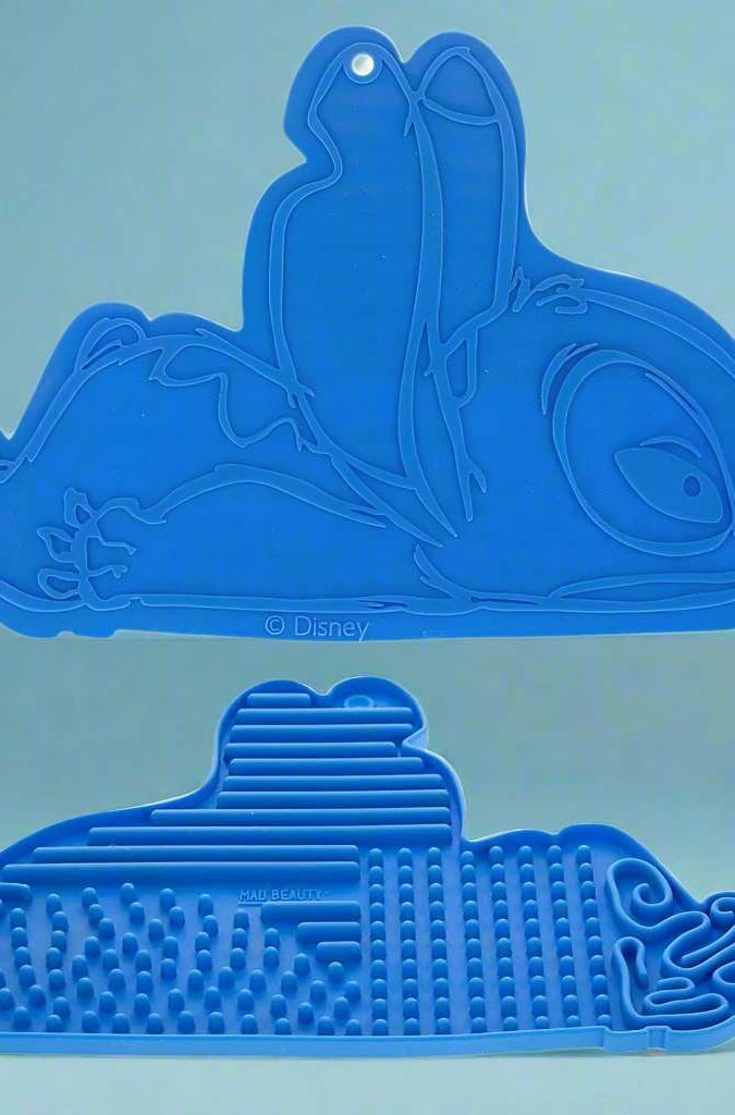 Disney Stitch Denim Cosmetic Brush Cleaning Pad Makeup Kit by Mad Beauty as seen on celebrities