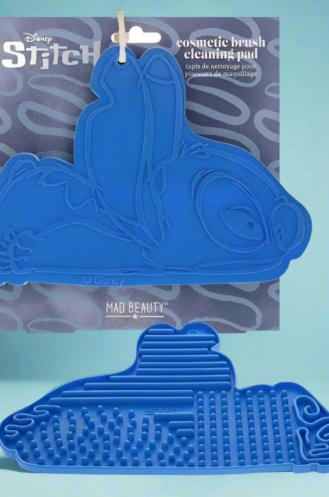 Disney Stitch Denim Cosmetic Brush Cleaning Pad Makeup Kit by Mad Beauty as seen on celebrities