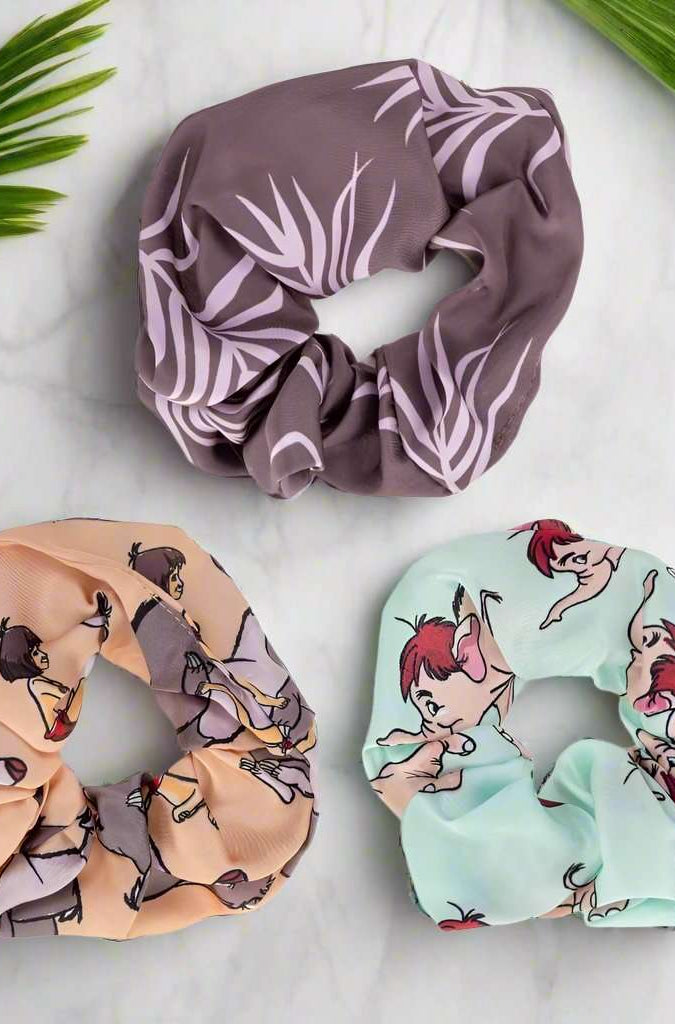 Disney The Jungle Book Hair Scrunchie Trio Hair Elastic by Mad Beauty as seen on celebrities