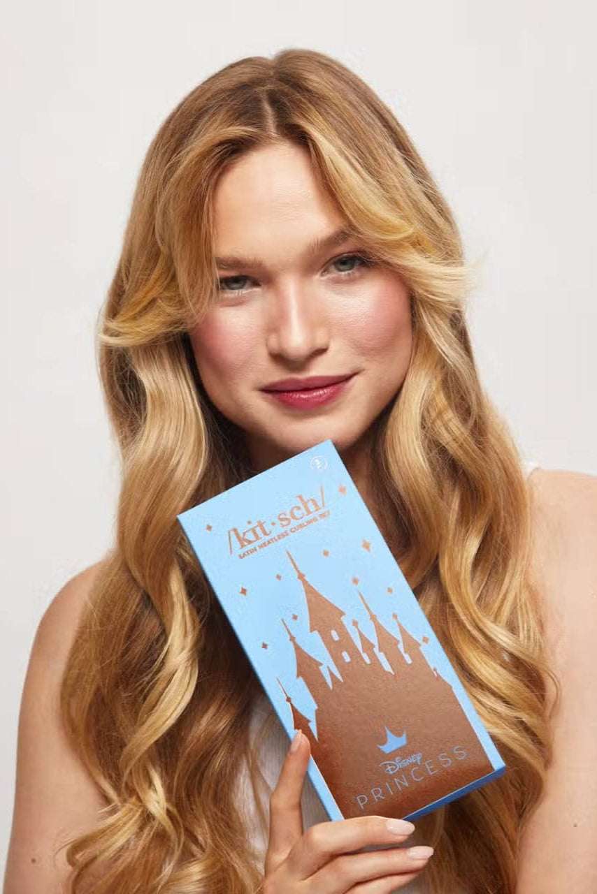 Disney X Kitsch Satin Heatless Hair Curling Set Hair by Kitsch as seen on celebrities