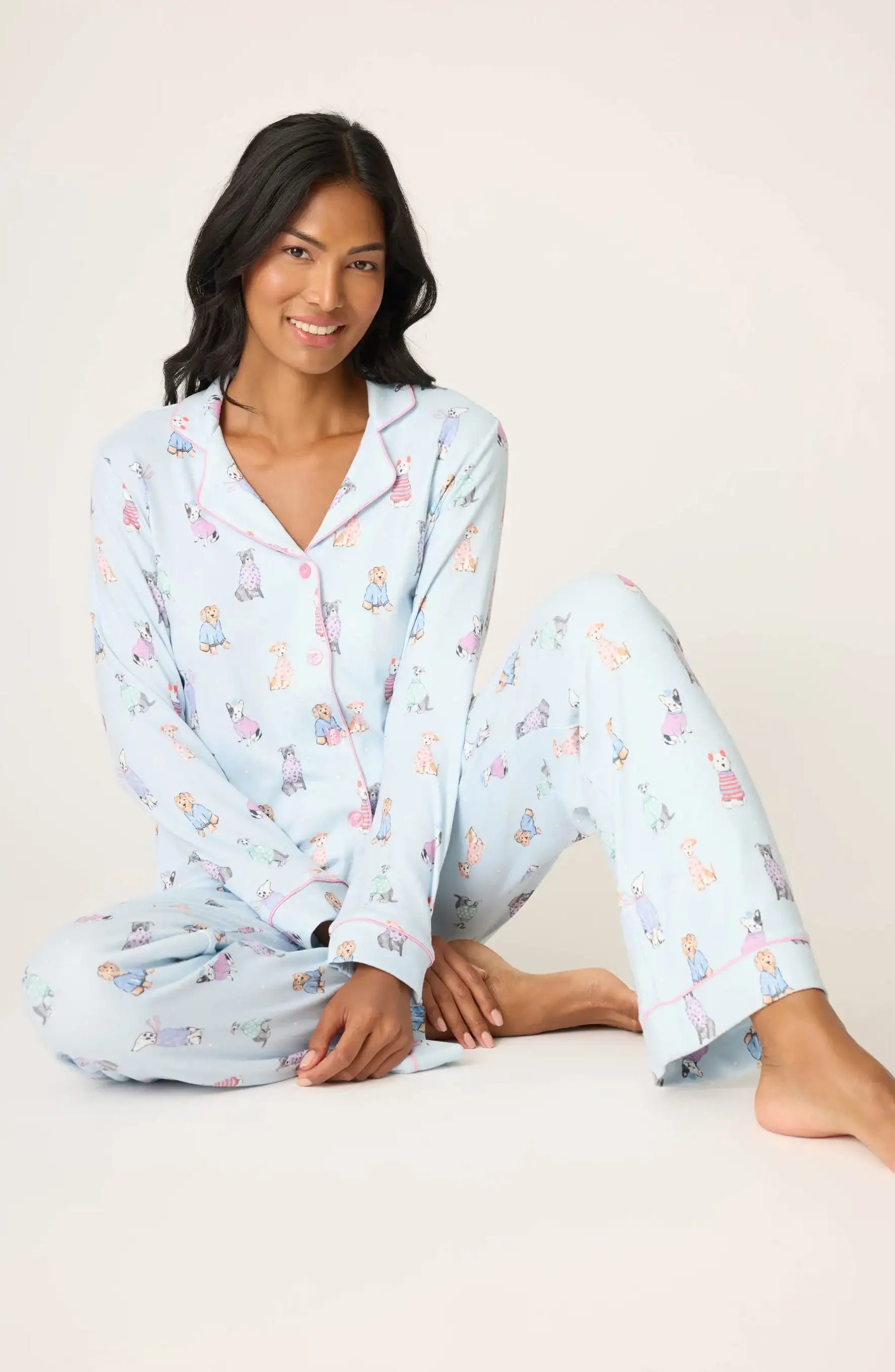 PJ Salvage Doggone Cold Dog Print Pointelle PJ Set