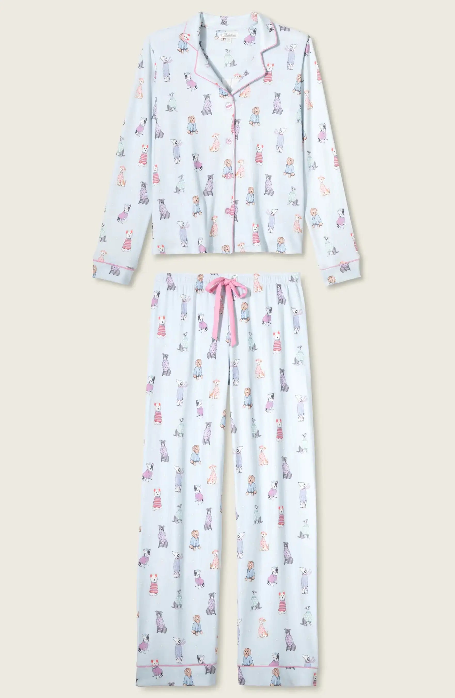 PJ Salvage Doggone Cold Dog Print Pointelle PJ Set