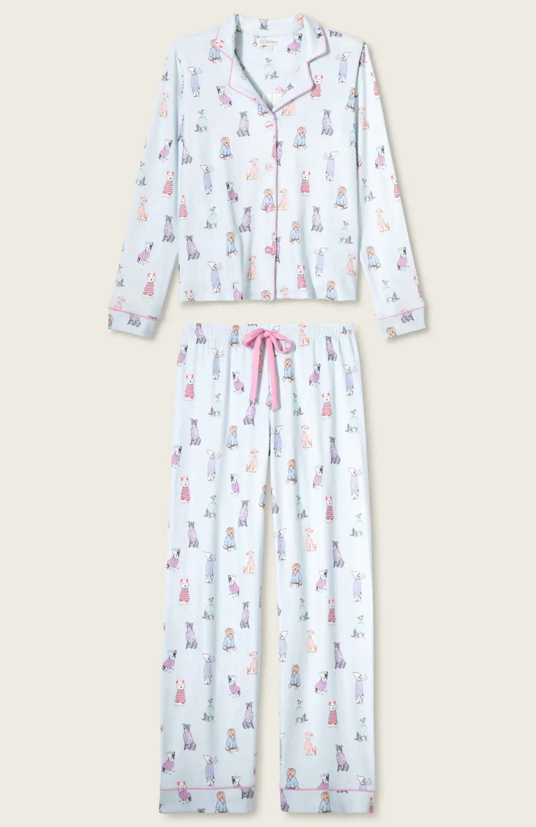 PJ Salvage Doggone Cold Dog Print Pointelle PJ Set