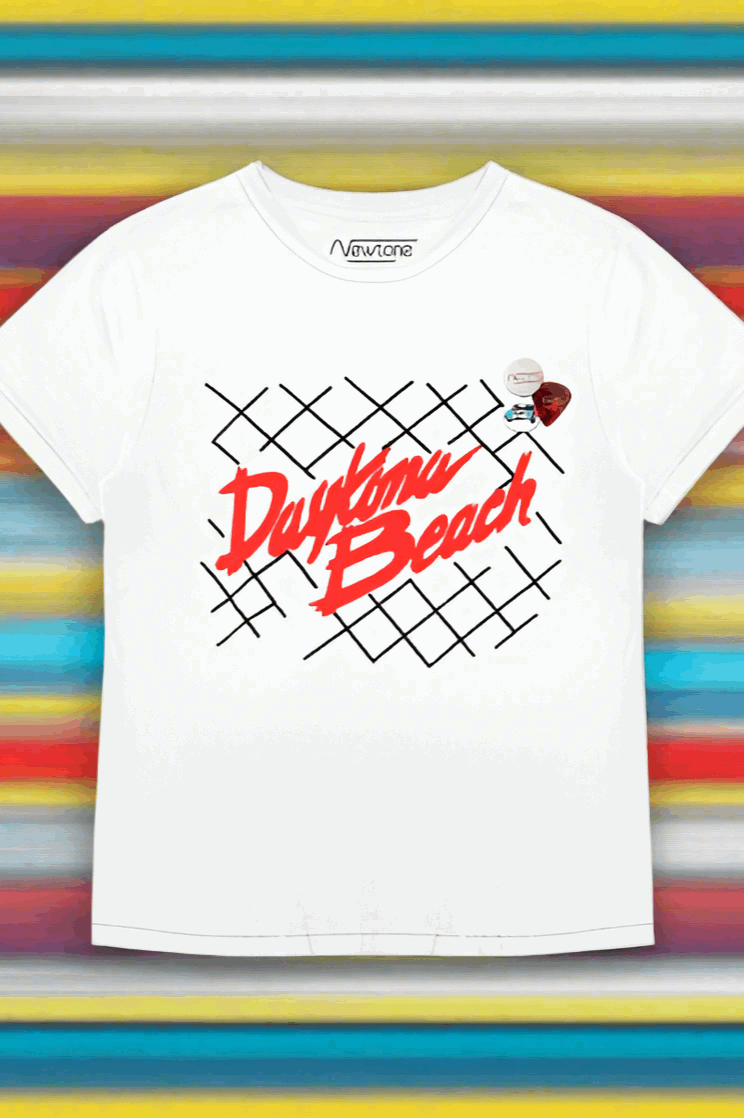 Newtone Daytona Beach Starlight Racing Tee T-Shirt by Newtone as seen on celebrities