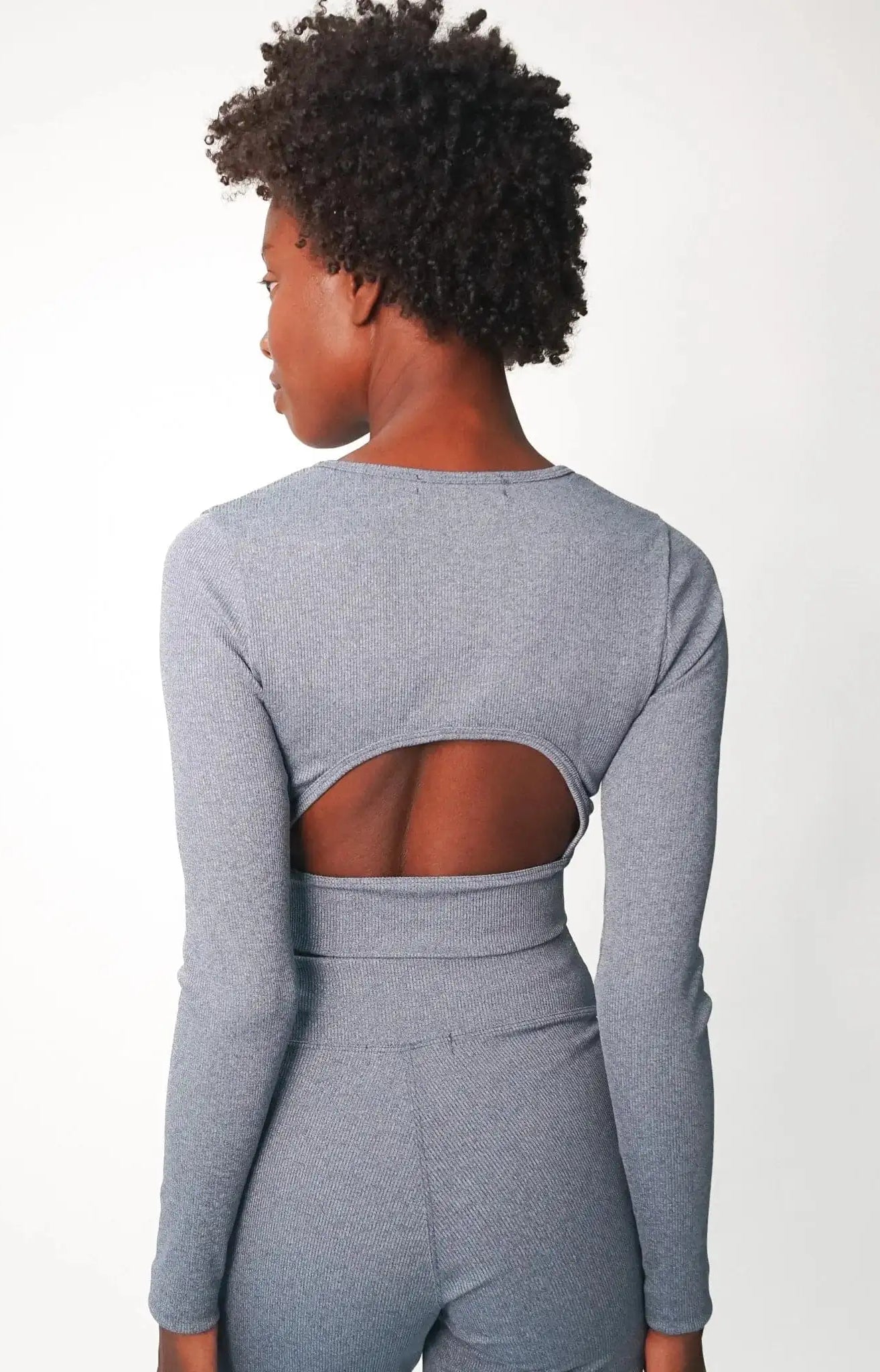 Electric & Rose Kennedy Rib Crop Top Long Sleeved Top by Electric and Rose as seen on celebrities