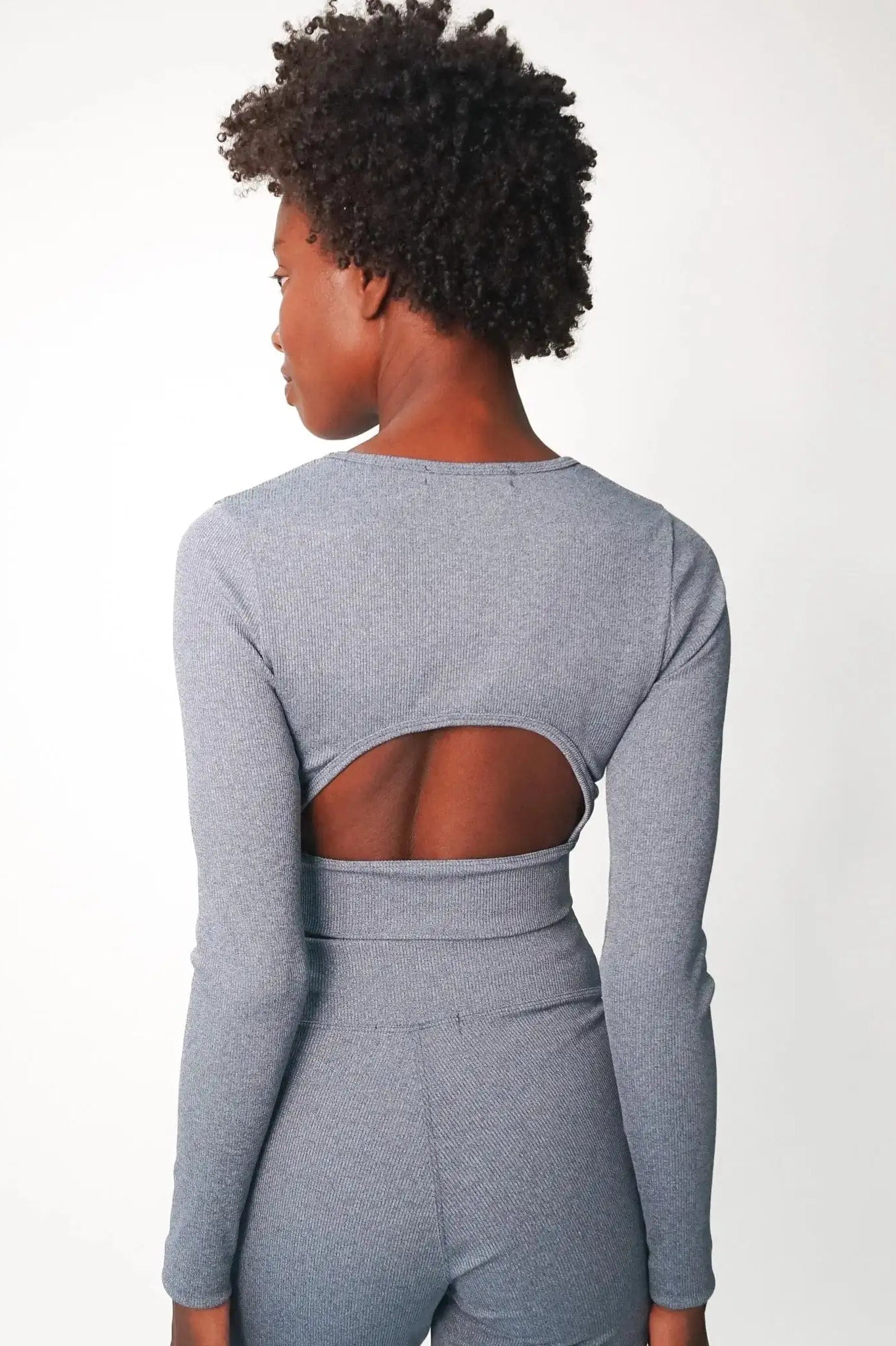 Electric & Rose Kennedy Rib Crop Top Long Sleeved Top by Electric and Rose as seen on celebrities