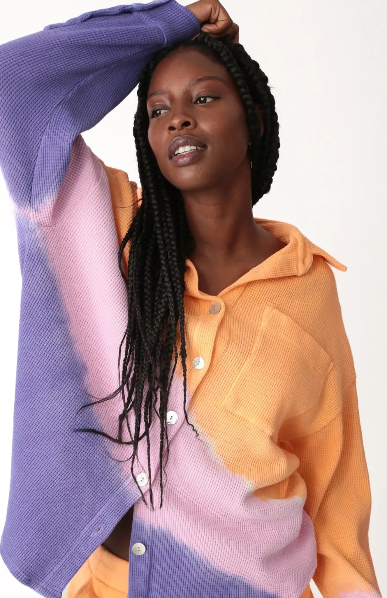 Electric and Rose Boyfriend Thermal Shirt Shirt by Electric and Rose as seen on celebrities