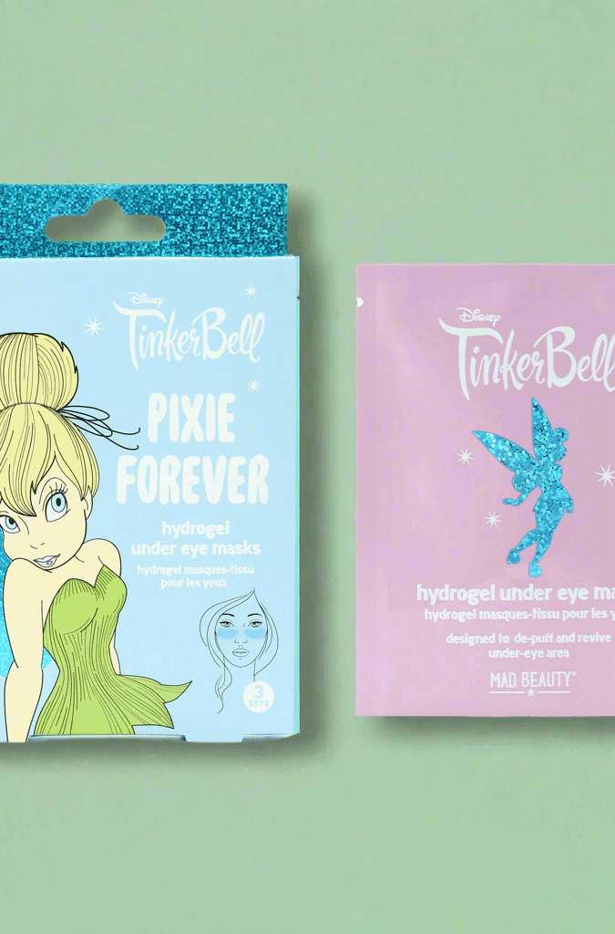Disney TinkerBell Pixie Perfection Hydrogel Under Eye Patches Eye Pads by Mad Beauty as seen on celebrities