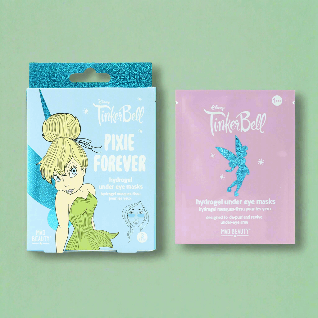 Disney TinkerBell Pixie Perfection Hydrogel Under Eye Patches Eye Pads by Mad Beauty as seen on celebrities