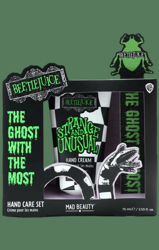 Warner Brothers Beetlejuice Hand Care Set Hand Cream by Mad Beauty as seen on celebrities