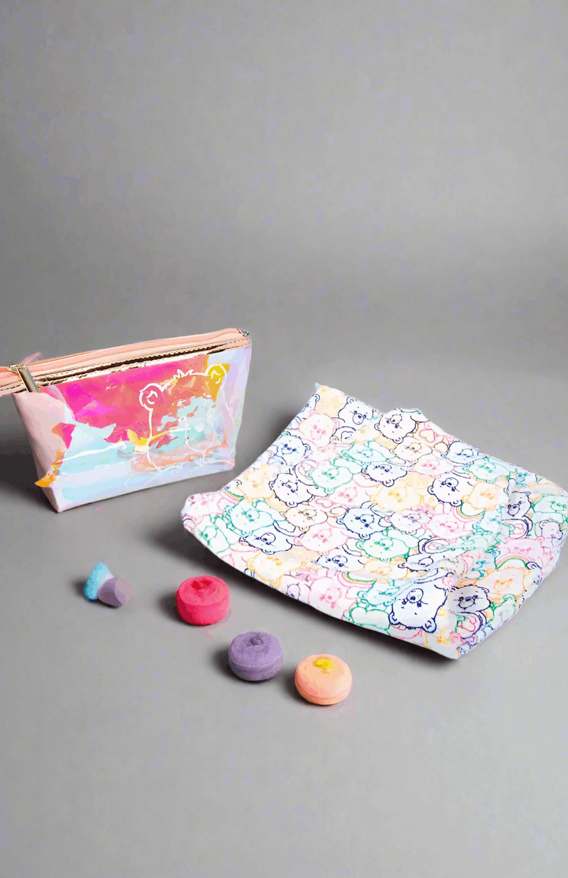 Fizz Creations Care Bears Hair Turban & Cosmetics Bag Set Scarf by Fizz Creations as seen on celebrities